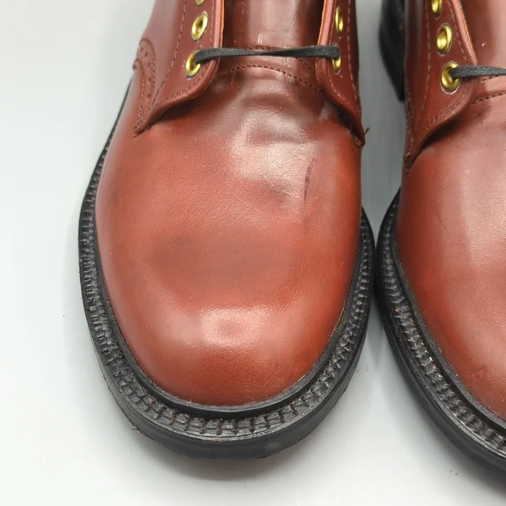 Vintage LL Bean Leather Plain Toe Derby Dress Shoes Mens 10.5 C Brown USA